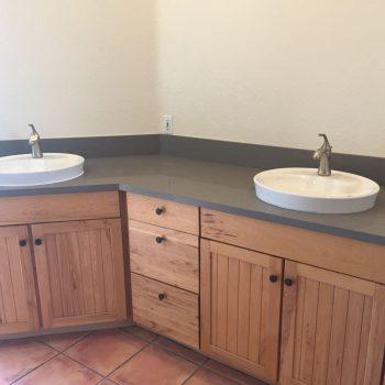 Bathroom Sink Replace with New Wood Cabinets