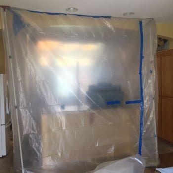 Mold Removal Enclose Area with Plastic Sheeting