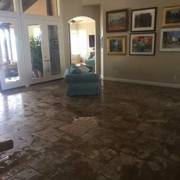 Living Room Water Damage Flooding